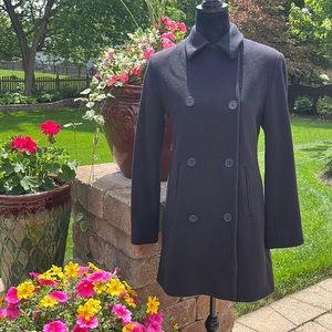 Calvin Klein Navy Wool car coat